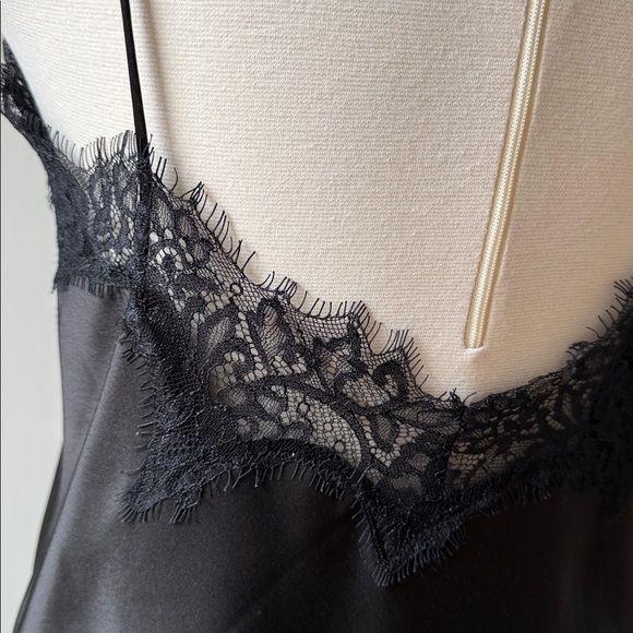Zara Asymmetrical Black Lace Trim Cami Top - Picture 6 of 9